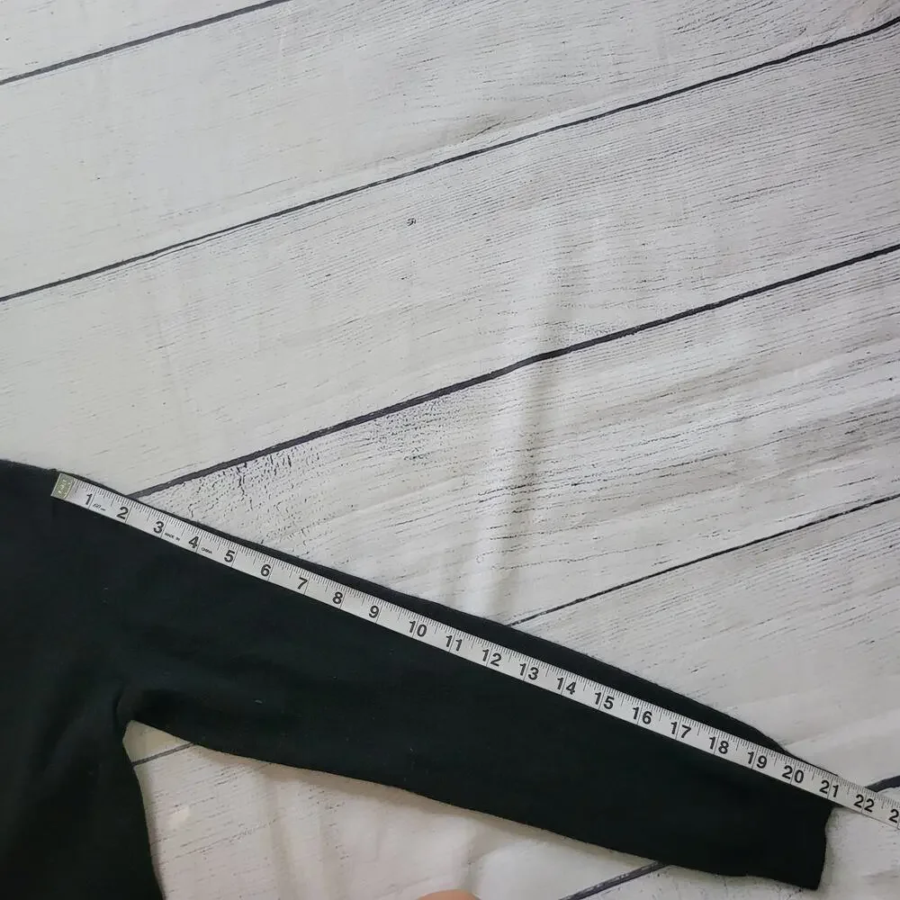 J.‎ Crew Size M Merino Wool Blend Pullover V-Neck Black Grey Color block Sweater